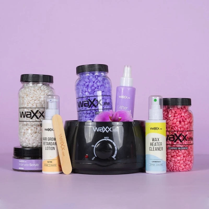 WaXx Box Orchid Skin Ritual  + Cadeau Lotion pour retarder la croissance des poils à Cactus  