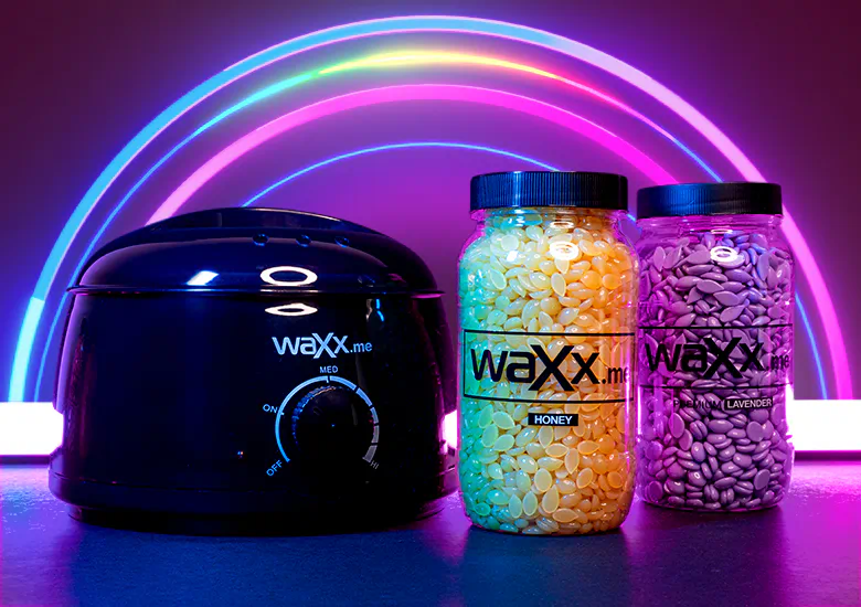 Chauffe-cire + 2 packs de cire corporelle au choix