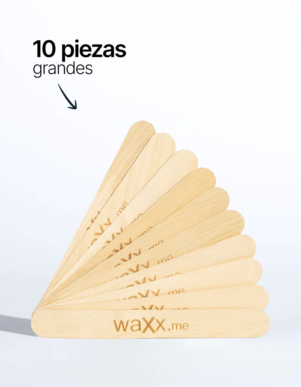 Espátulas de madera grandes: 10 piezas