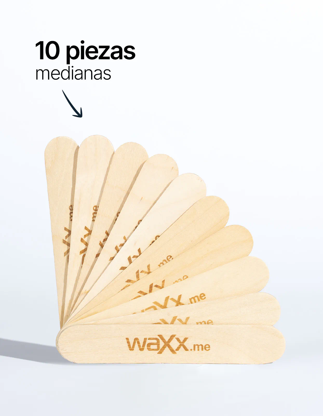 Espátulas de madera medianas: 10 piezas