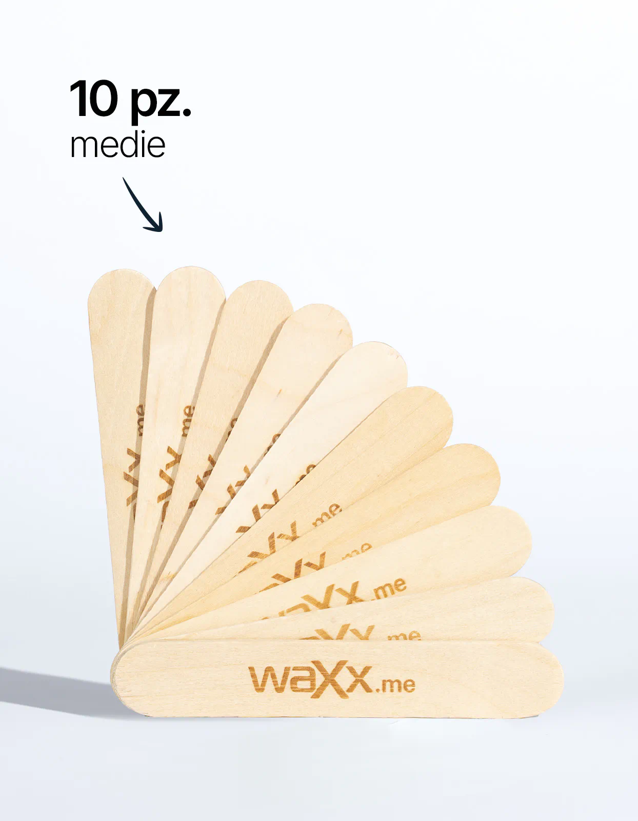 Spatole in legno medie – 10 pz.