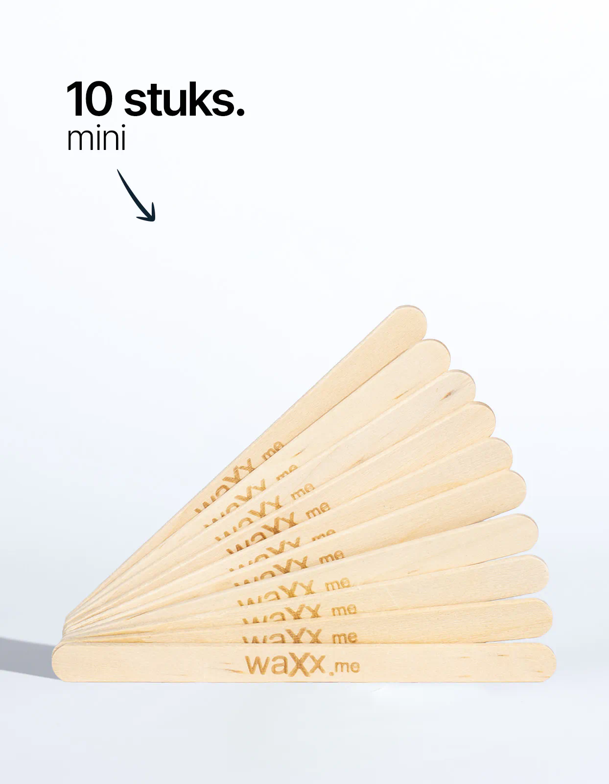 Houten minispatels - 10 stuks.