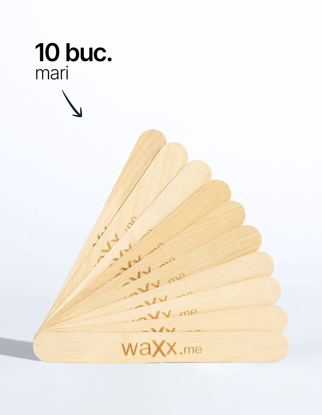 Spatule mari din lemni - 10 buc.