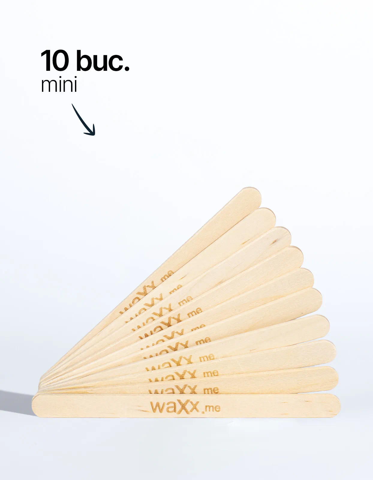 Mini spatule din lemn - 10 buc.