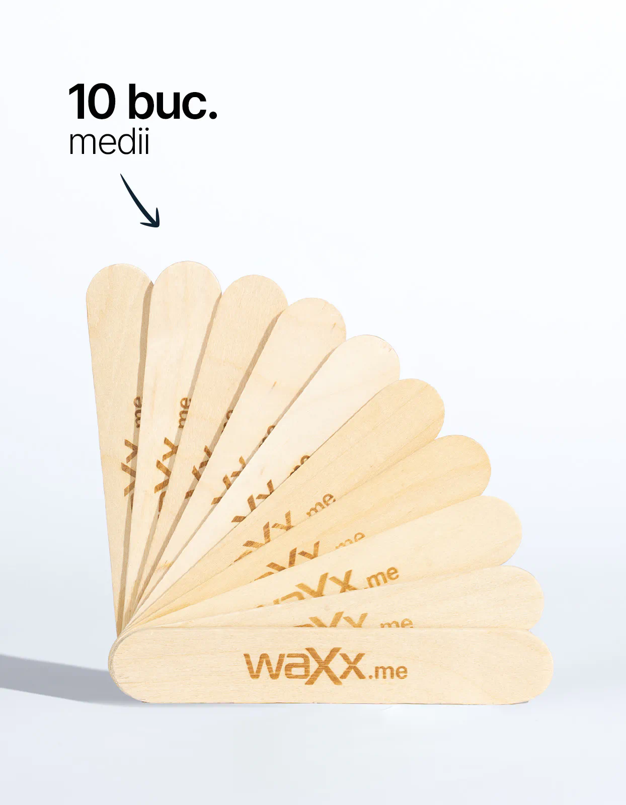 Spatule medii din lemn - 10 buc.