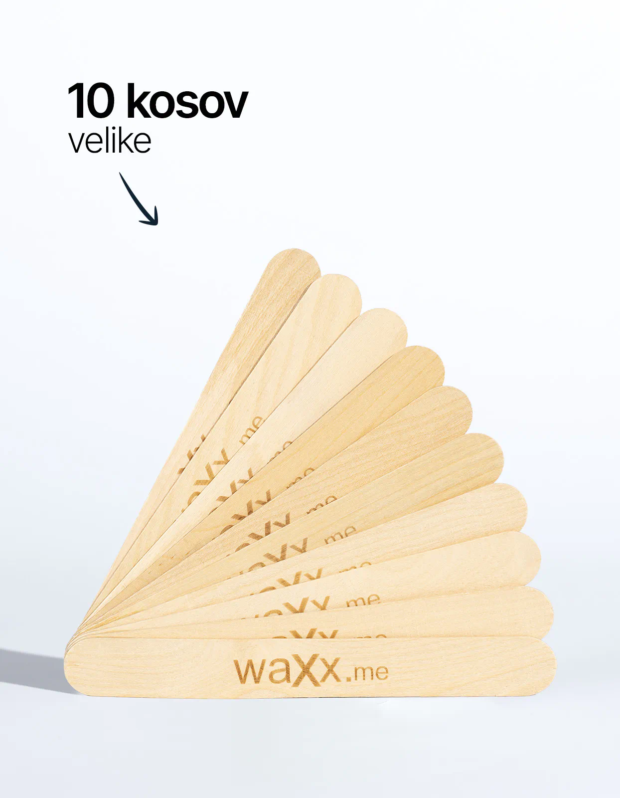 Velike lesene lopatice - 10 kosov