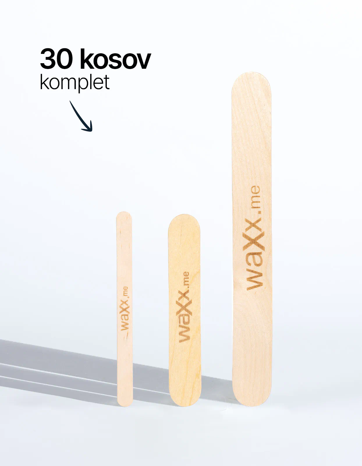 Komplet 3 velikosti lopatic – 30 kosov