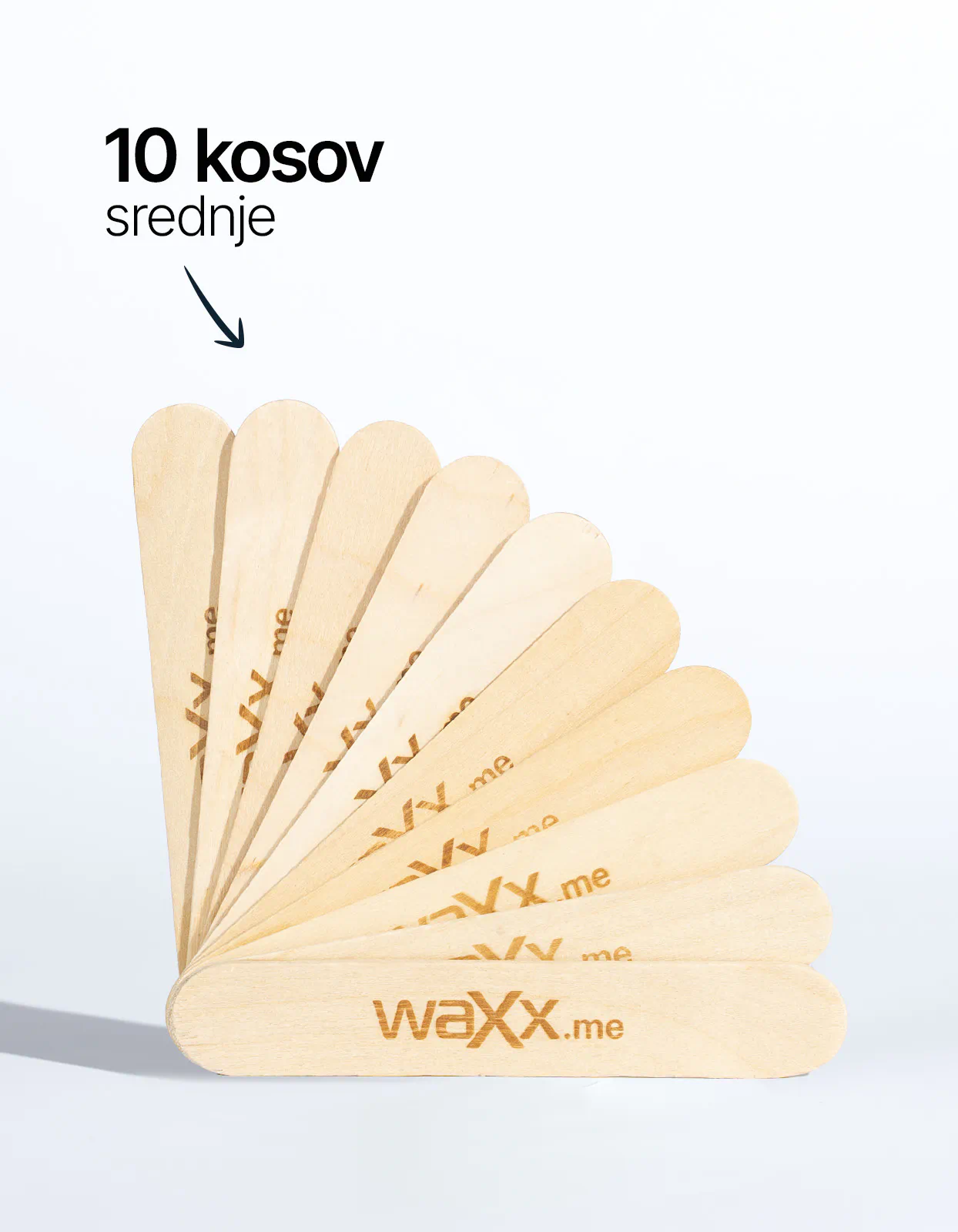 Srednje lesene lopatice – 10 kosov